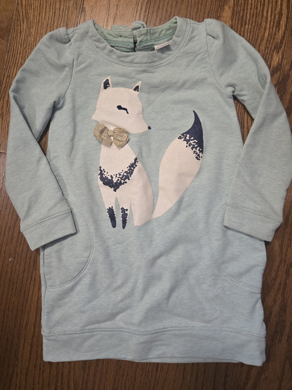 Gymboree Mint Blue Fox Bow Tunic Dress